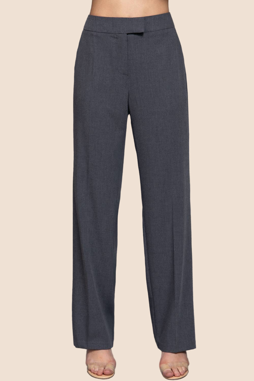 High Waist Trouser (Charcoal)