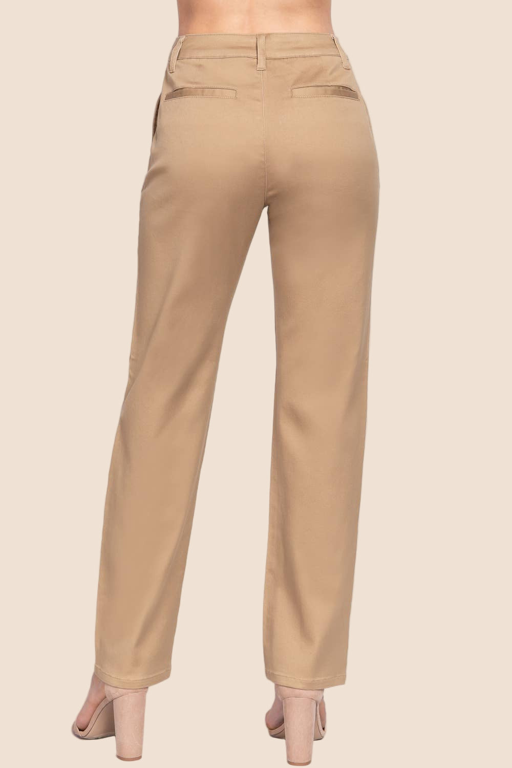 Straight Fit Trousers (Khaki)