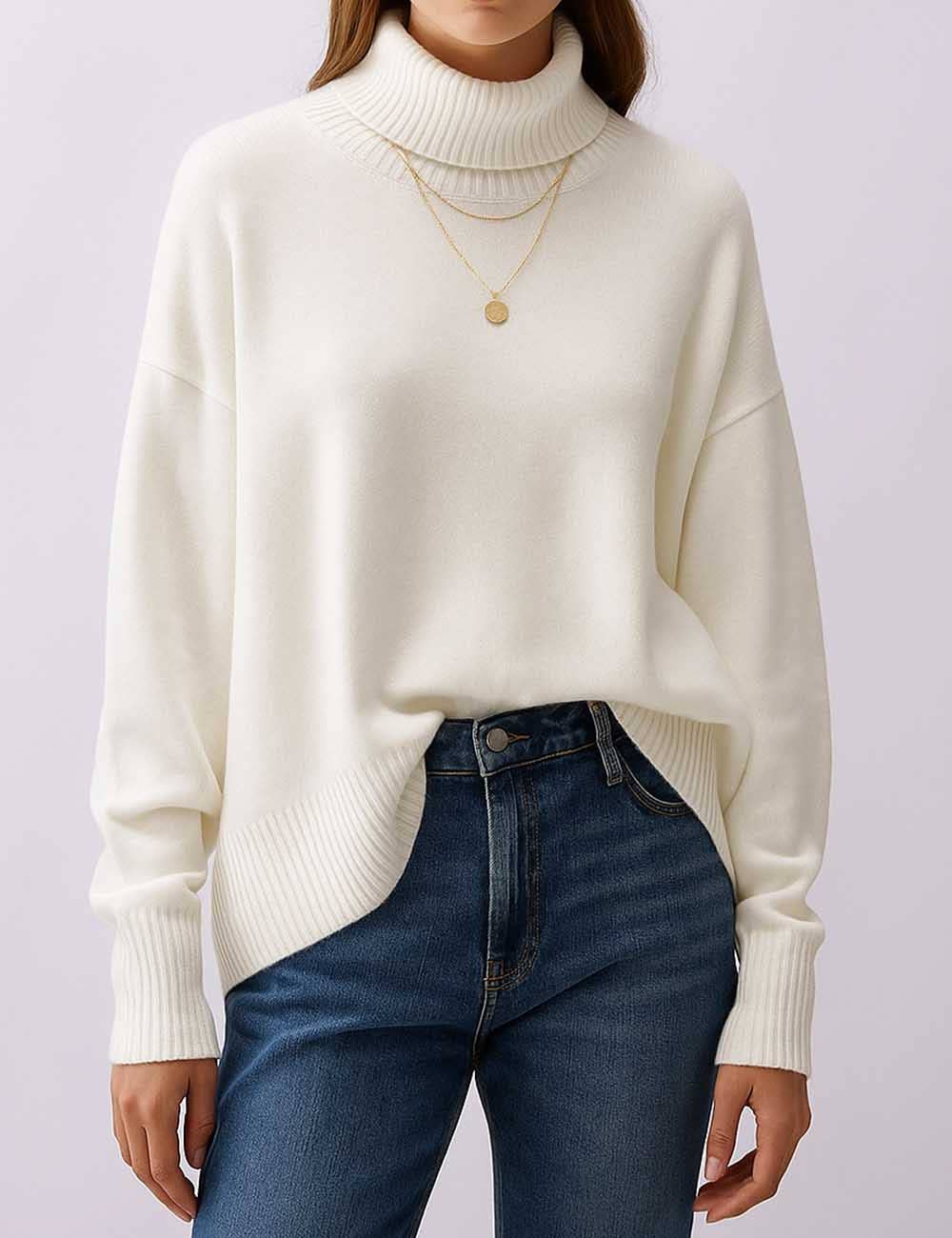 Sweater Turtleneck (Winter White)