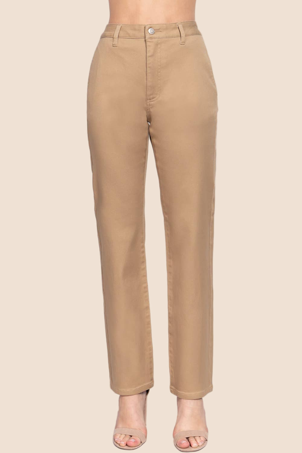 Straight Fit Trousers (Khaki)