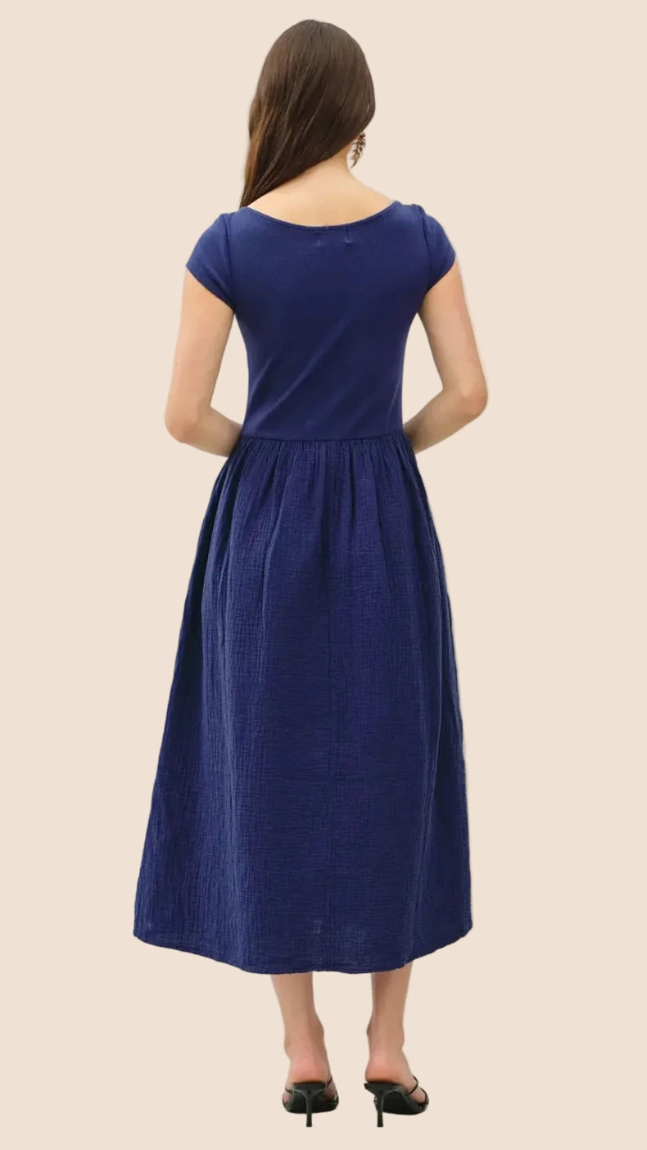 Be Soft Cotton Stretch Boatneck Dress