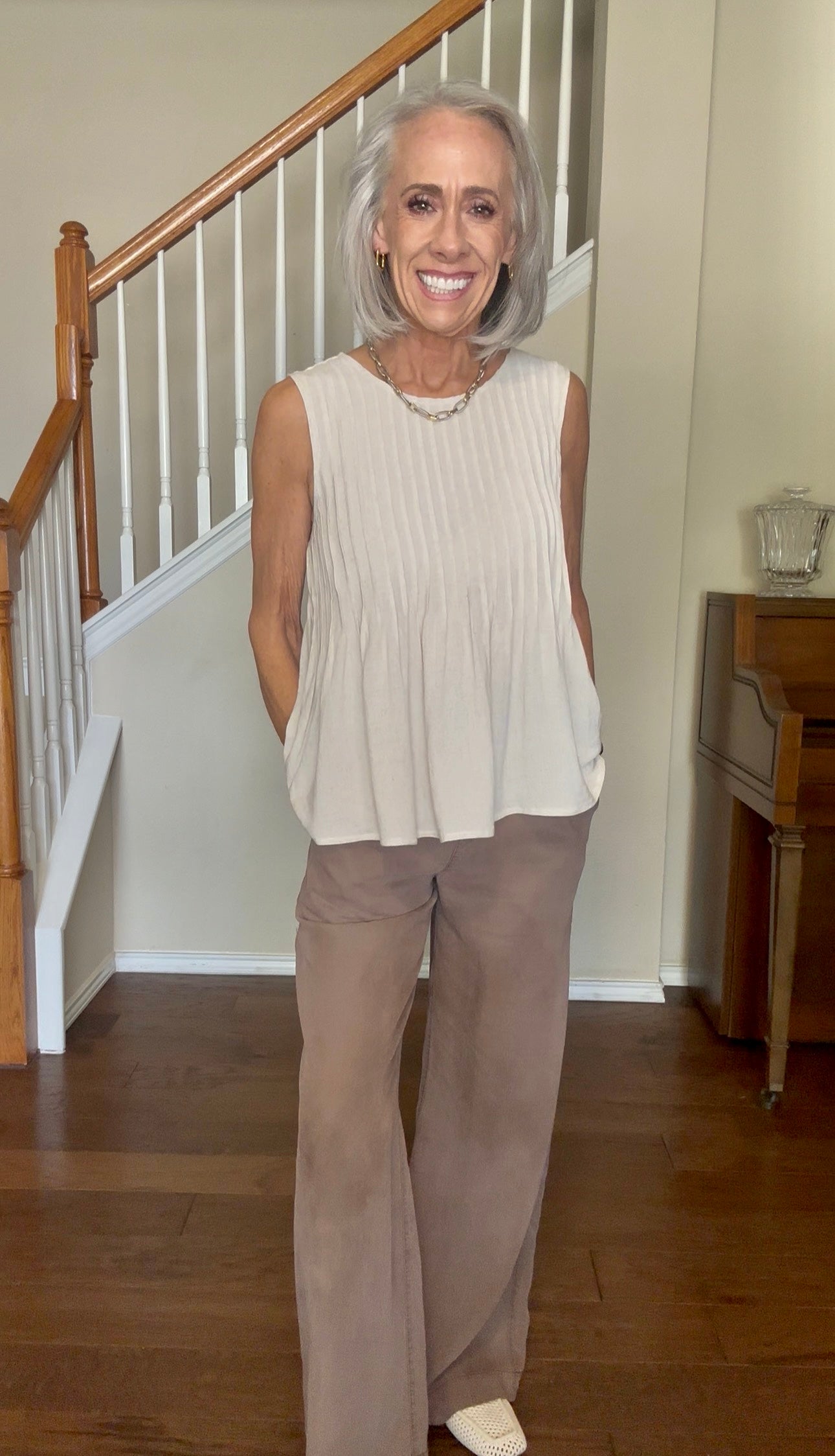 Be Soft Pintuck Sleeveless Top