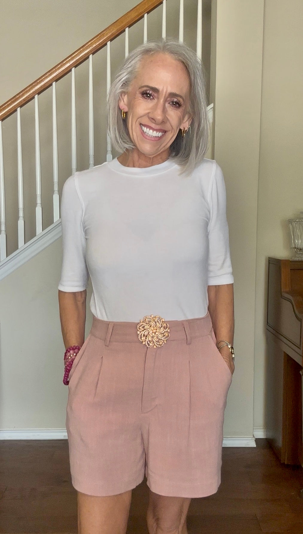 Be Soft Pleated Shorts (Mauve)