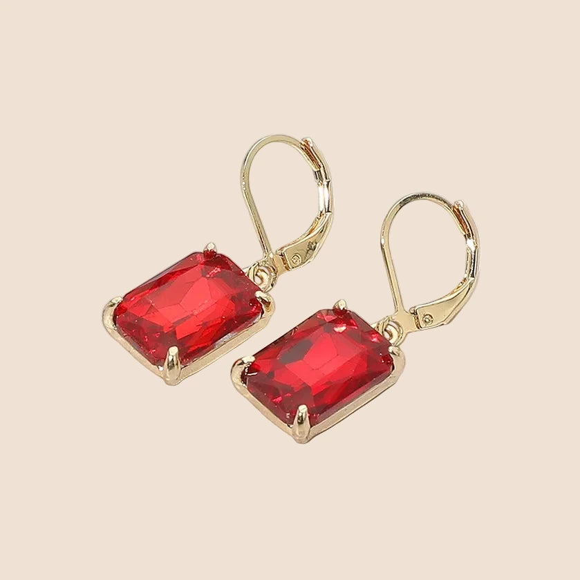 Jewel Tone Drop Earrings