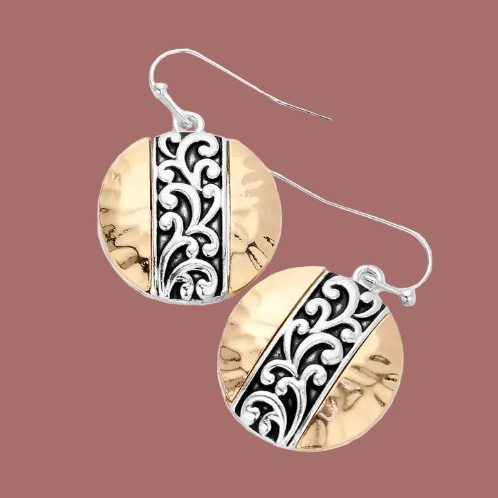 Hammered Filigree Earrings