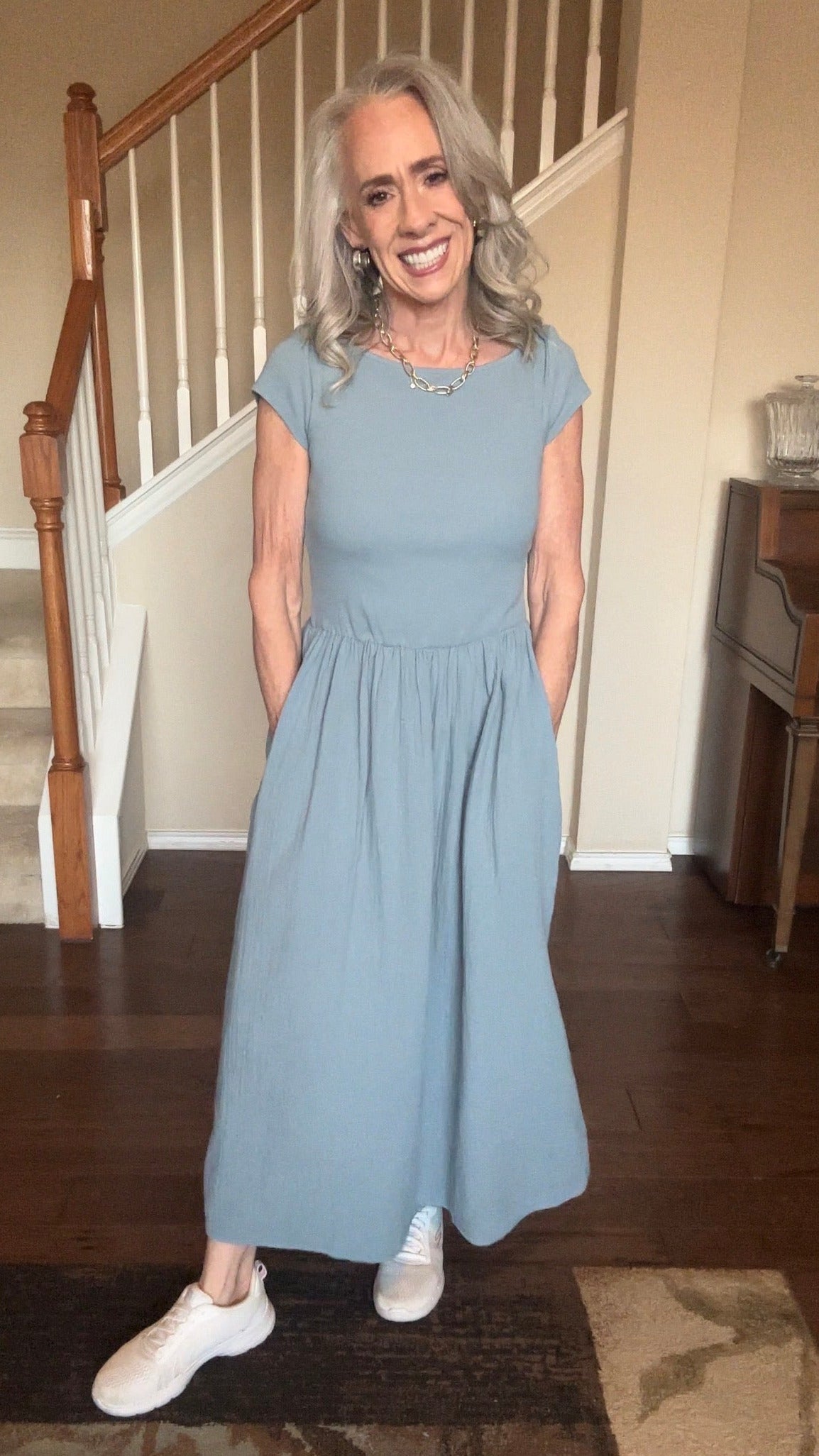 Be Soft Cotton Stretch Boatneck Dress