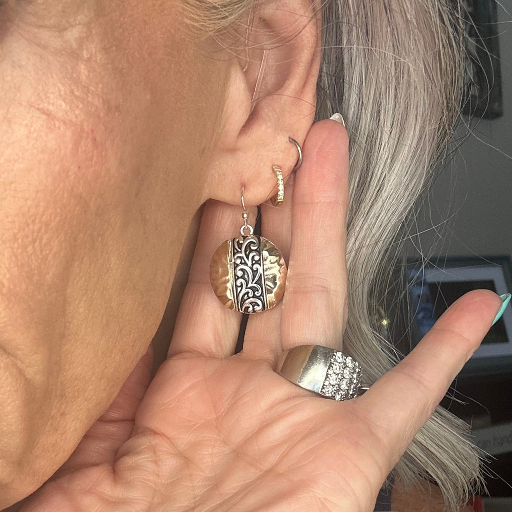 Hammered Filigree Earrings
