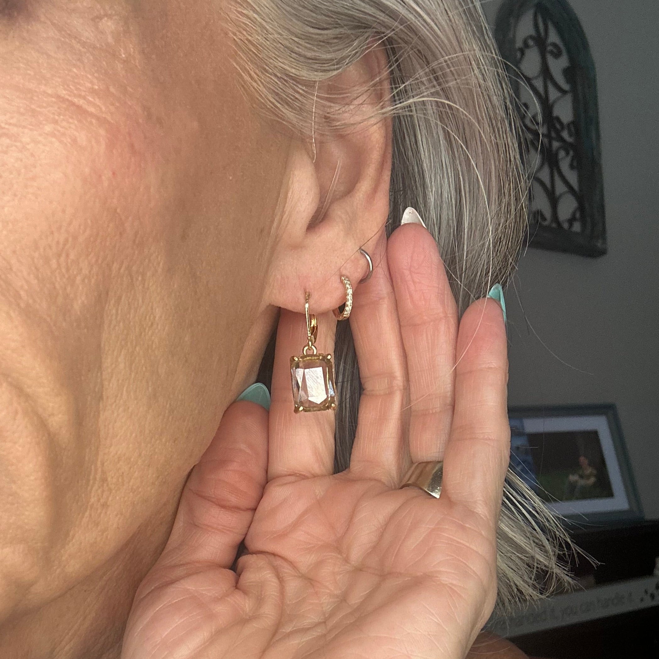 Jewel Tone Drop Earrings