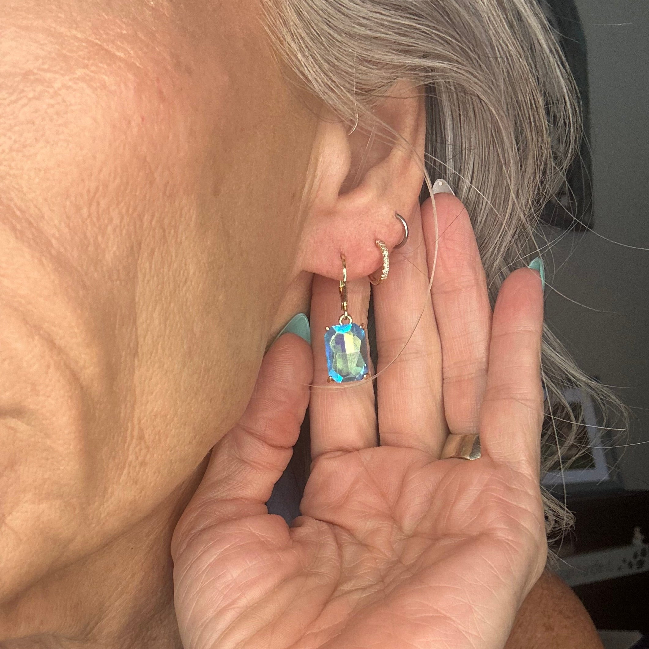 Jewel Tone Drop Earrings
