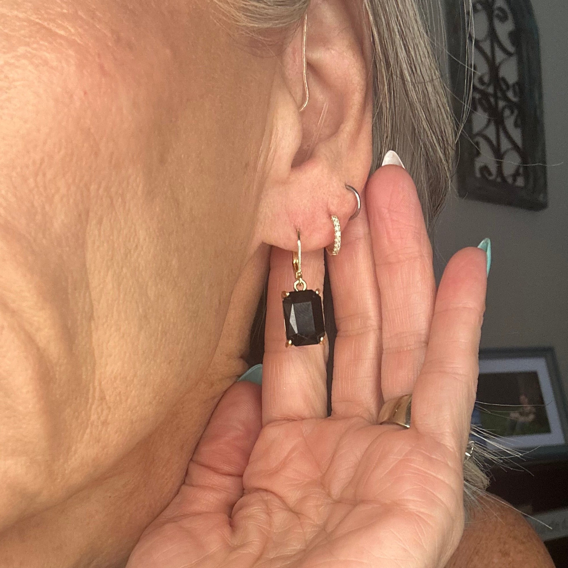 Jewel Tone Drop Earrings