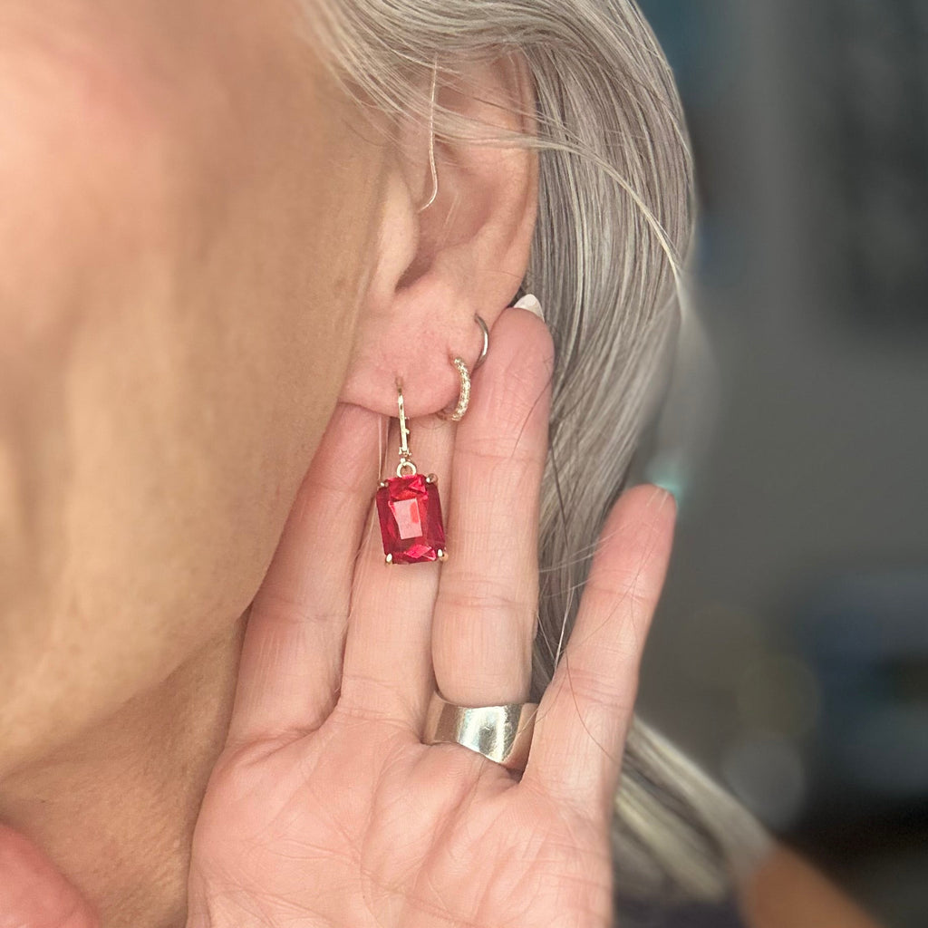 Jewel Tone Drop Earrings