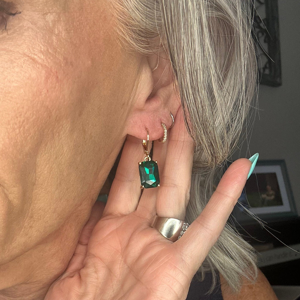 Jewel Tone Drop Earrings
