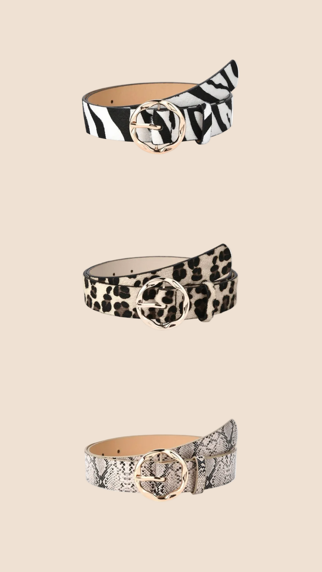 Animal Print Belt (Variants: Zebra, Leopard, and Snake)