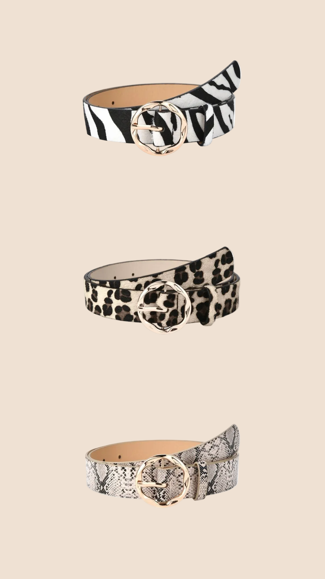Animal Print Belt (Variants: Zebra, Leopard, and Snake)