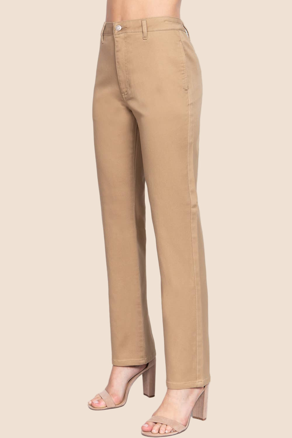 Straight Fit Trousers (Khaki)