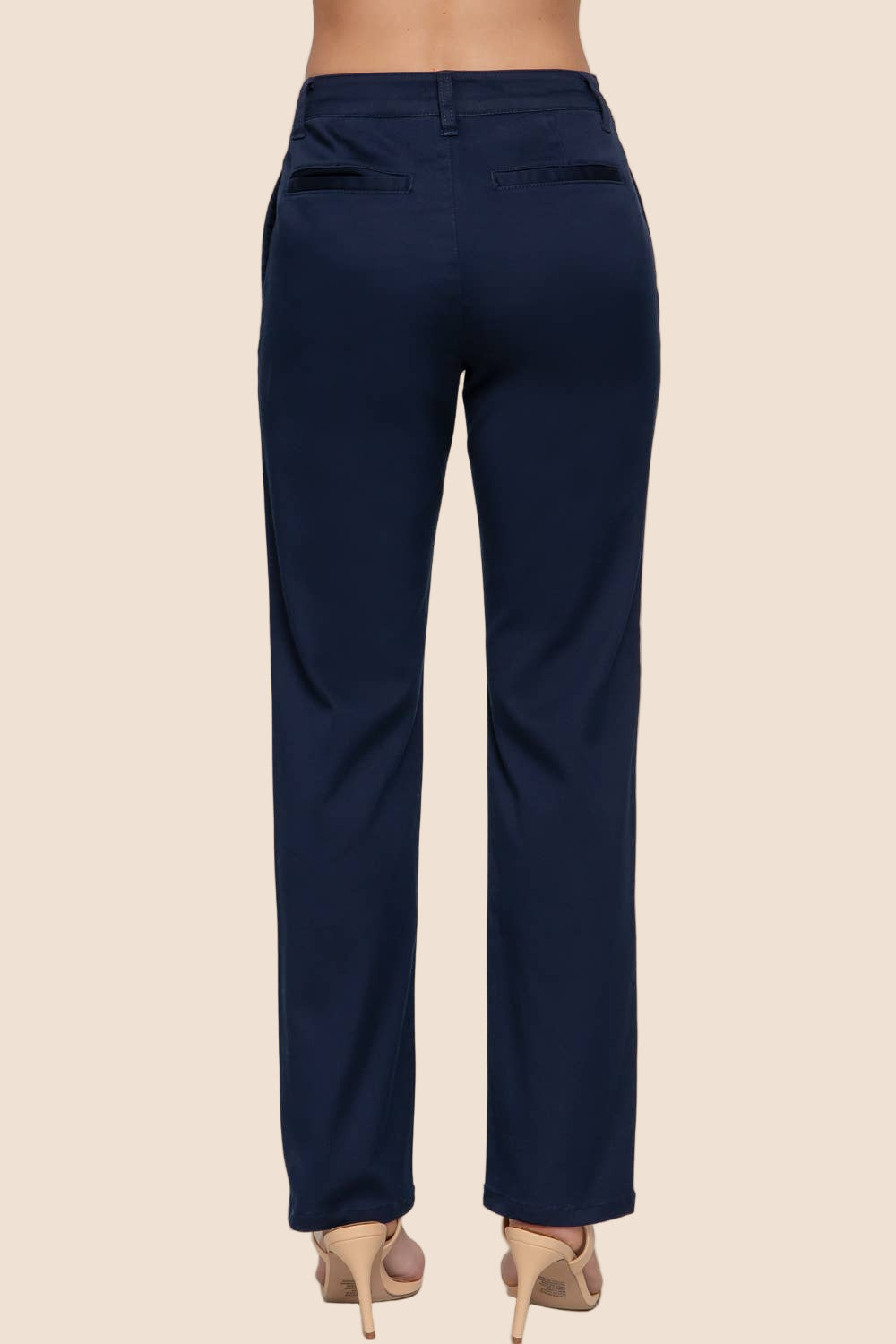 Straight Fit Trousers (Navy)